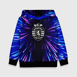 Толстовка-худи детская Sporting neon energy, цвет: 3D-черный