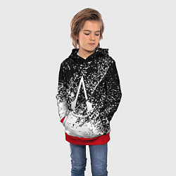 Толстовка-худи детская Assassins Creed лого краски, цвет: 3D-красный — фото 2