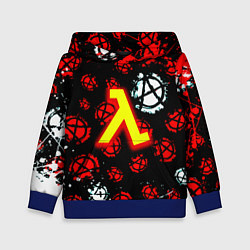 Толстовка-худи детская Half life anarhy, цвет: 3D-синий