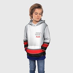 Толстовка-худи детская AUDI auto car, цвет: 3D-синий — фото 2