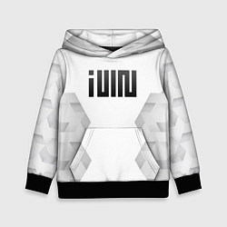 Толстовка-худи детская Gidle white poly, цвет: 3D-черный