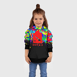 Толстовка-худи детская Dota абстрактные краски, цвет: 3D-черный — фото 2