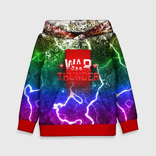 Детская толстовка Wartunder неоновые брызги красок / 3D-Красный – фото 1