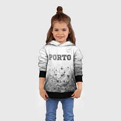 Толстовка-худи детская Porto - white gradient посередине, цвет: 3D-черный — фото 2