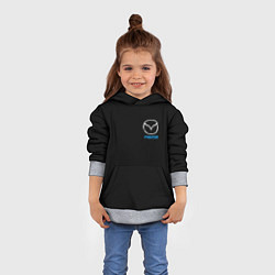 Толстовка-худи детская Mazda logo auto, цвет: 3D-меланж — фото 2
