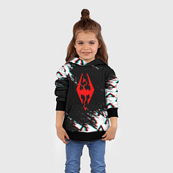 Толстовка-худи детская The Elder Scrolls Online glitch, цвет: 3D-черный — фото 2