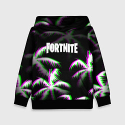 Толстовка-худи детская Fortnite glitch tropix, цвет: 3D-черный