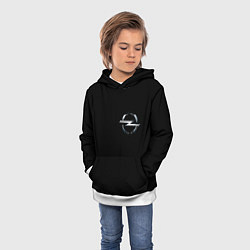 Толстовка-худи детская Opel logo auto, цвет: 3D-белый — фото 2