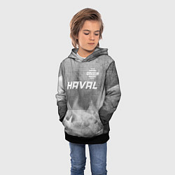 Толстовка-худи детская Haval - grey gradient посередине, цвет: 3D-черный — фото 2