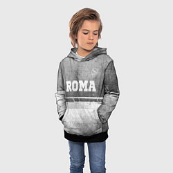 Толстовка-худи детская Roma - grey gradient посередине, цвет: 3D-черный — фото 2