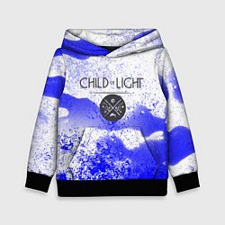 Толстовка-худи детская Child of Light брызги красок, цвет: 3D-черный