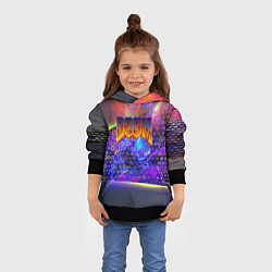 Толстовка-худи детская Doom abstraction mars, цвет: 3D-черный — фото 2