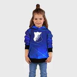 Толстовка-худи детская Hoffenheim blue poly, цвет: 3D-черный — фото 2