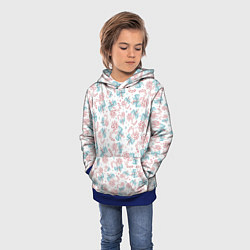 Толстовка-худи детская Новогодние леденцы, цвет: 3D-синий — фото 2