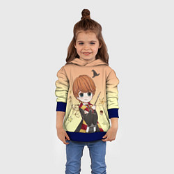 Толстовка-худи детская Рон Уизли, цвет: 3D-синий — фото 2