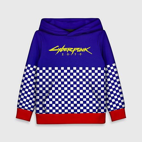 Детская толстовка Cyberpunk 2077 клетка / 3D-Красный – фото 1