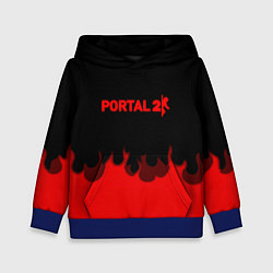 Толстовка-худи детская Portal fire abstraction, цвет: 3D-синий