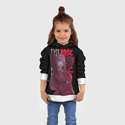 Толстовка-худи детская Восхитительная Зеро ту - Любимый во франксе, цвет: 3D-белый — фото 2