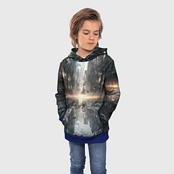 Толстовка-худи детская Сюрреализм абстракция, цвет: 3D-синий — фото 2