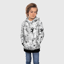 Толстовка-худи детская Рождественский мороз на стекле, цвет: 3D-черный — фото 2