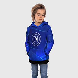 Толстовка-худи детская Napoli blue poly, цвет: 3D-черный — фото 2