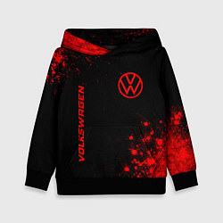 Толстовка-худи детская Volkswagen - red gradient вертикально, цвет: 3D-черный
