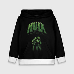 Толстовка-худи детская Hulk punch, цвет: 3D-белый