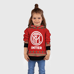 Толстовка-худи детская Inter new year, цвет: 3D-черный — фото 2