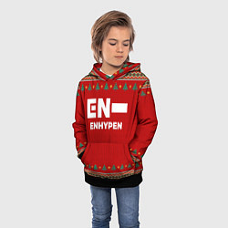 Толстовка-худи детская Enhypen new year, цвет: 3D-черный — фото 2
