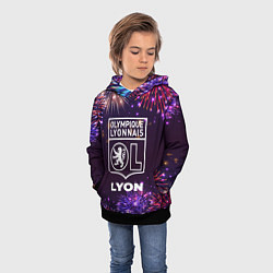 Толстовка-худи детская Праздничный Lyon, цвет: 3D-черный — фото 2