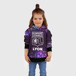 Толстовка-худи детская Праздничный Lyon, цвет: 3D-черный — фото 2