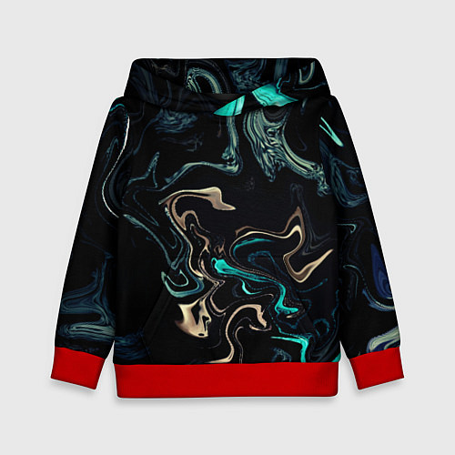 Детская толстовка Безумие волн / 3D-Красный – фото 1