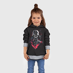 Толстовка-худи детская Darth Vader on black, цвет: 3D-меланж — фото 2