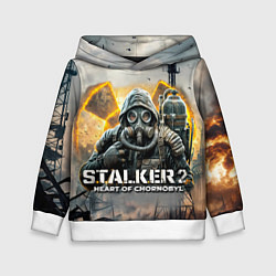 Толстовка-худи детская S t a l k e r Heart of Chornobyl, цвет: 3D-белый