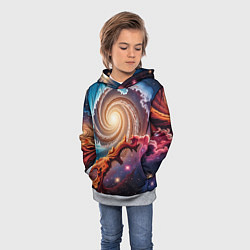 Толстовка-худи детская Энергия космоса, цвет: 3D-меланж — фото 2