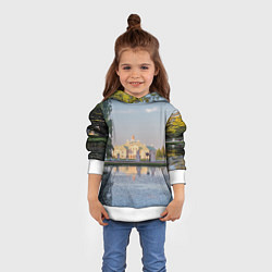 Толстовка-худи детская Меншиковский дворец в Ораниенбауме, цвет: 3D-белый — фото 2