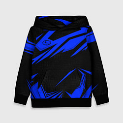 Толстовка-худи детская Субару - синий, цвет: 3D-черный