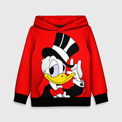 Детская толстовка Дональ Дак в цилиндре