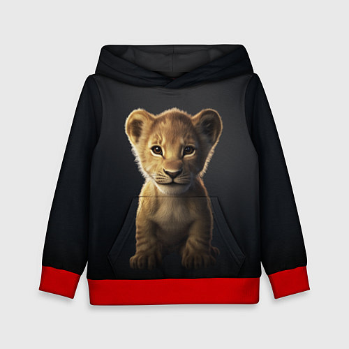 Детская толстовка Львенок Муфаса / 3D-Красный – фото 1