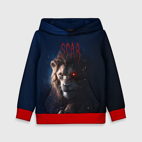 Детская толстовка The Lion King - Scar / 3D-Красный – фото 1