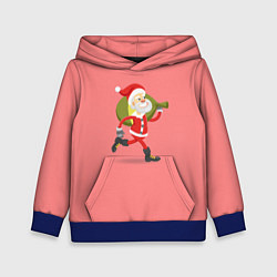 Толстовка-худи детская Санта украл подарки, цвет: 3D-синий