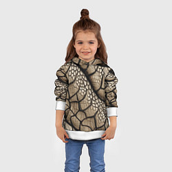 Толстовка-худи детская Найди змею, цвет: 3D-белый — фото 2