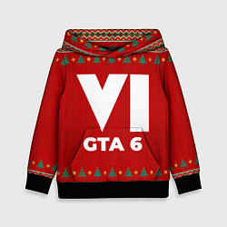 Толстовка-худи детская GTA 6 new year, цвет: 3D-черный