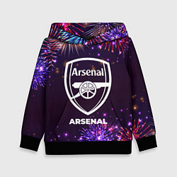 Толстовка-худи детская Праздничный Arsenal, цвет: 3D-черный