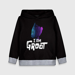 Толстовка-худи детская Я есть Грут, цвет: 3D-меланж