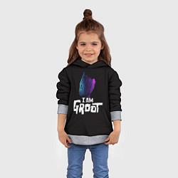 Толстовка-худи детская Я есть Грут, цвет: 3D-меланж — фото 2
