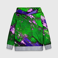 Толстовка-худи детская A purple mineral in a green stone, цвет: 3D-меланж
