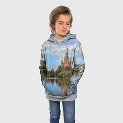 Толстовка-худи детская Собор святых апостолов Петра и Павла в Петергофе, цвет: 3D-меланж — фото 2