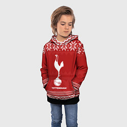 Толстовка-худи детская Новогодний Tottenham, цвет: 3D-черный — фото 2
