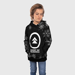 Толстовка-худи детская Снежный Ghost of Tsushima, цвет: 3D-черный — фото 2